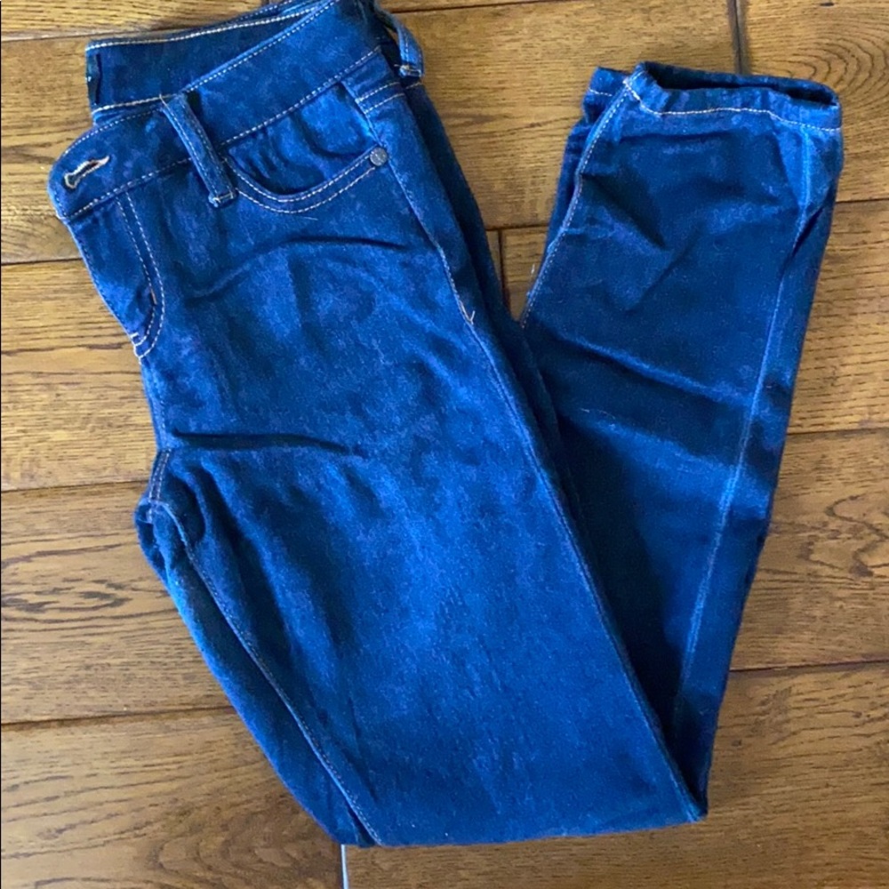Dark super soft stretch jeggings. Size 3/26S